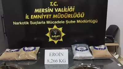 Mersin'de lastiklere gizlenmiş 8 kilo eroin ele geçirildi