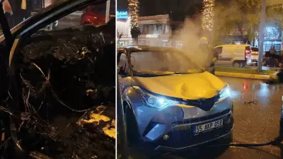 Samsun'da Baba-Oğul Tartışması Araç Yangınına Dönüştü
