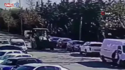 Silivri'de Kontrolden Çıkan Kepçe Araçları Sürükledi, Kadın Son Anda Kurtuldu