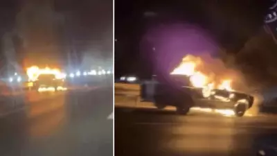 TEM Otoyolu'nda Seyir Halindeki Otomobilde Yangın Çıktı