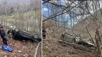 Tokat'ta otomobil şarampole uçtu: 2 yaralı