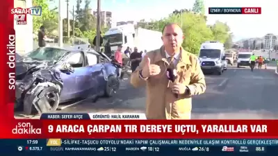 İzmir'de Freni Patlayan Tır 9 Araca Çarptı: Ölü ve Yaralılar Var