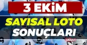 3 Ekim Çılgın Sayısal Loto Çekiliş Sonuçları Açıklandı: İşte Şanslı Numaralar