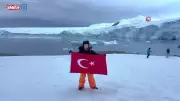 7 yaşındaki Pars, Güney Kutbu'nda Türk bayrağı açtı