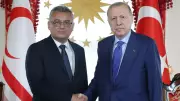 Cumhurbaşkanı Erdoğan, KKTC Lideri Erhürman'ı Dolmabahçe'de Ağırladı