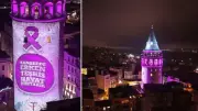 Galata Kulesi, Alzheimer Farkındalığı İçin Mor Renkle Aydınlatıldı