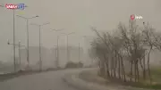 Kilis'te Suriye'den Gelen Toz Bulutu Hayatı Felç Etti