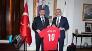 TFF Başkanı Hacıosmanoğlu, İçişleri Bakanı Çiftçi'yi Makamında Ziyaret Etti