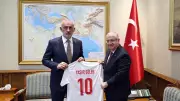 TFF Başkanı Hacıosmanoğlu, Milli Savunma Bakanı Güler'i Ziyaret Etti