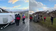 Van'da Minibüs Takla Attı: 11 Kişi Yaralandı, Hastanelere Kaldırıldı