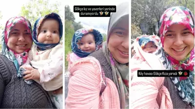 7.5 Aylık Minik Gökçe, Annesinin Sırtında Köy Yollarında Fenomen Oldu