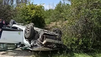 Afyonkarahisar'da Otomobil Devrilmesi: 4 Yaralı