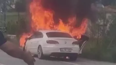 Amasya'da feci kaza: Dede ve torunu hayatını kaybetti, araç alev aldı