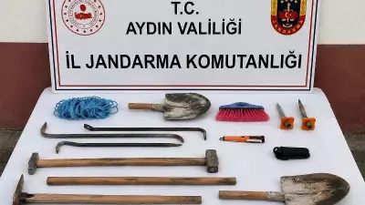 Aydın'da antik kent çevresinde kaçak kazı operasyonu: 3 gözaltı