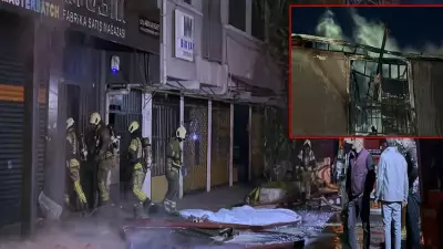 Bayrampaşa'da yangın: 5 katlı iş yerinin 3 katı küle döndü