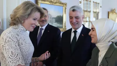 Belçika Kraliçesi Mathilde, İstanbul'da Mahinur Özdemir Göktaş ile Görüştü