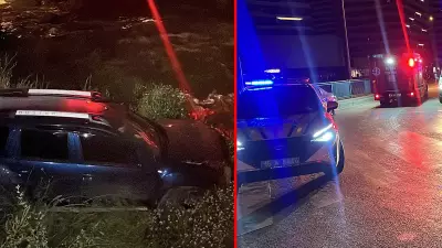 Bursa'da akılalmaz kaza! Otomobil dereye uçtu, sürücü kaçtı