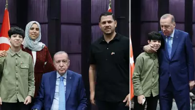 Cumhurbaşkanı Erdoğan, Gazzeli Ebu Cezer ve ailesini kabul etti