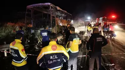 Denizli'de bariyerlere çarpan otobüs alev aldı: 7 ölü, 33 yaralı