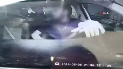 Eyüpsultan'da taksici darp edilip gasp edildi, o anlar kamerada