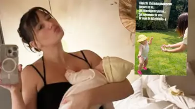 Gizem Karaca kızı Leyla Yaz'ın ilk adımlarını paylaştı