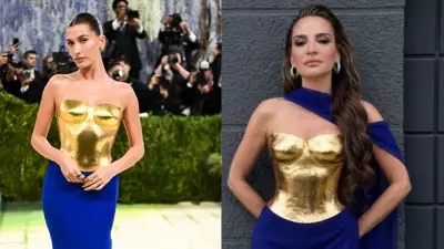 Hailey Bieber'a meydan okudu! Ebru Akel'den aynı elbiseyle iddialı poz