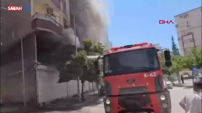 Mardin'de beyaz eşya tamirhanesinde yangın: 3 saatte söndürüldü