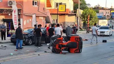 Mersin'de ATV ile otomobil çarpıştı: 1 yaralı