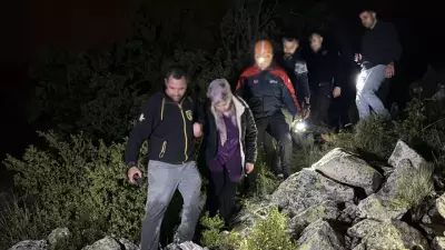 Nevşehir'de 1230 rakımlı tepede mahsur kalan kadın kurtarıldı