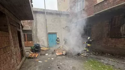 Ünye'de zincir marketin atık alanında yangın paniği