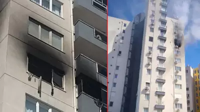 Çocukların mum oyunu faciaya yol açtı: Lüks sitedeki daire kül oldu