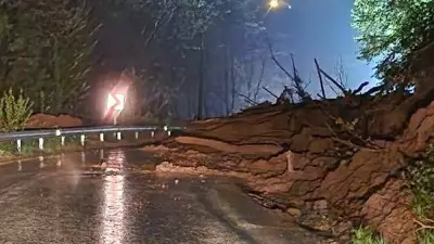 Ordu'da heyelan Fatsa-Kumru kara yolunu kapattı