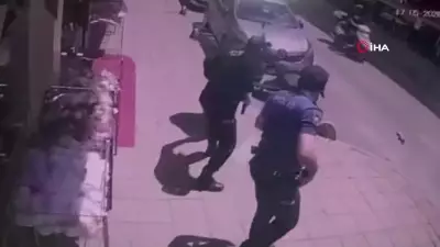Çorlu'da 2 polisi şehit eden saldırganın yakalanma anı kamerada
