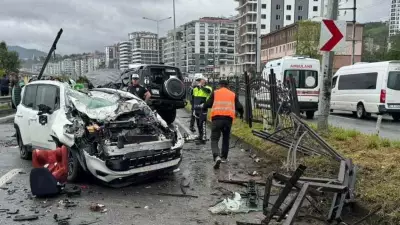 Rize Pazar'da feci kaza: 1 ölü, 7 yaralı