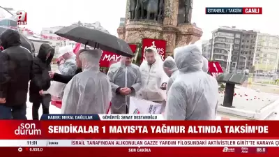 Sendikalar 1 Mayıs'ta Taksim'de: Anıta çelenk bırakıldı