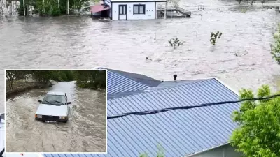 Tokat'ta Yeşilırmak'ta Yükselen Suda Mahsur Kalan Araç Kurtarıldı