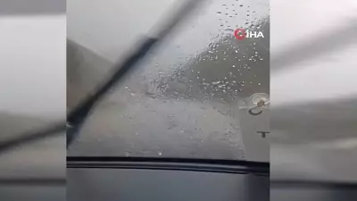 Tunceli'de dolu yağışı etkili oldu: Sürücüler zor anlar yaşadı