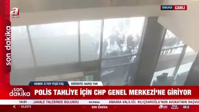 Özgür Özel destekçisi CHP'liler polislere saldırdı: Genel Merkez'de provokasyon