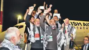 59 Sumud aktivisti İstanbul'a getirildi, İsrail'i protesto ettiler