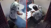 Adana'da tamir sırasında telefon bataryası patladı, panik anları kamerada