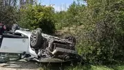 Afyonkarahisar'da Otomobil Devrilmesi: 4 Yaralı