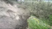 Amasya'da heyelan: Sepetli Köyü yayla yolunda dev yarık oluştu