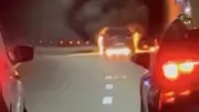 Çanakkale Troya Tüneli'nde araç yangını: Trafik kısa süreli durdu
