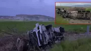Ankara Beypazarı'nda TIR Şarampole Devrildi: 1 Ağır Yaralı