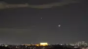 Ankara semalarında ay yıldızlı görsel şölen