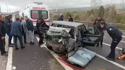 Çankırı'da korkunç kaza: Park halindeki otomobile panelvan çarptı, 3 ölü 5 yaralı