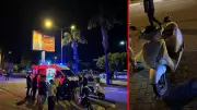 Antalya'da Motosiklet Kazası: Ön Teker Patladı, Sürücü Savruldu