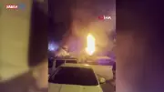 Arnavutköy'de ahşap kalıp tesisinde yangın: Patlamalar yaşandı