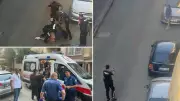 Aydın'da Samuray Kılıcıyla Korku Saçan Genç Kız Polis Tarafından Etkisiz Hale Getirildi