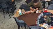 Başakşehir'de pişkinlik: Yediler içtiler, ayranı da alıp kaçtılar